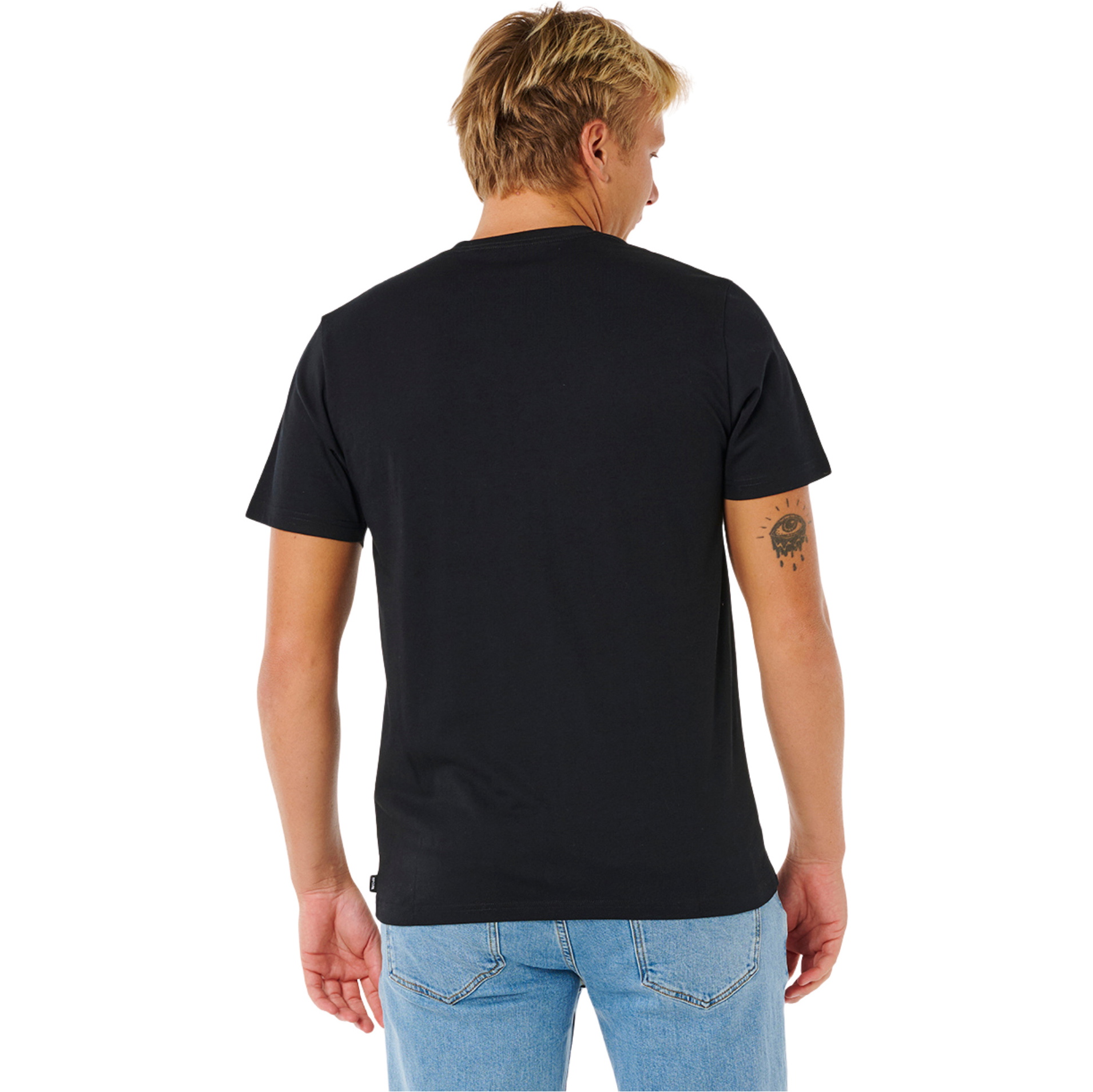 2026 Rip Curl Mens Streamline Embroid T-Shirt 10XMTE - Black